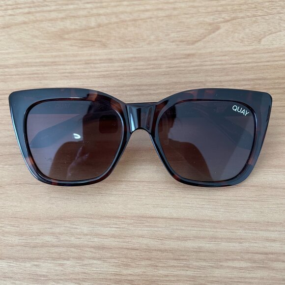 Quay Australia Tag Me Sunglasses - Tortoise Brown/Polarized - Picture 1 of 3
